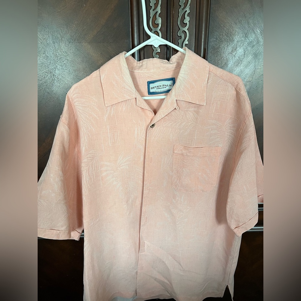 Pink Casual Button Down Shirt with Relaxed Fit